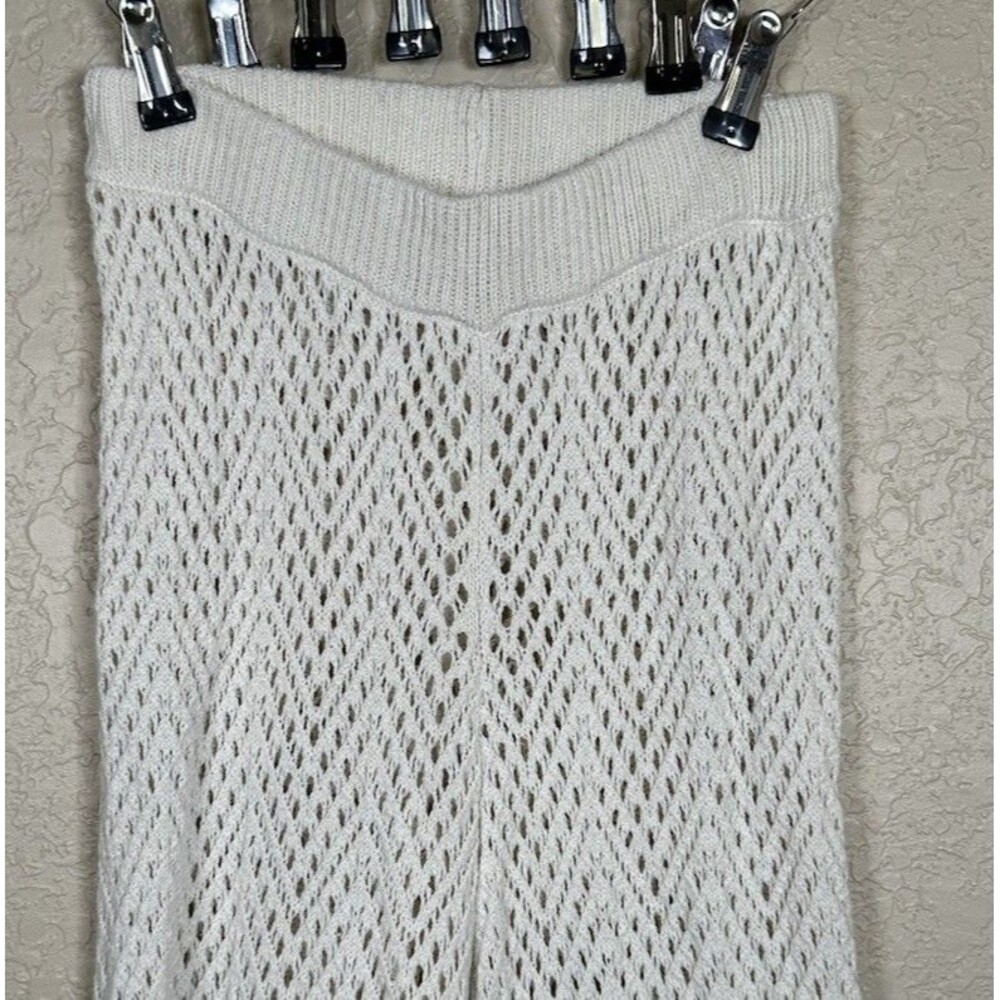 Wild Fable Womens S Small Cream Crochet Mesh Flare Pants Boho Festival Concert